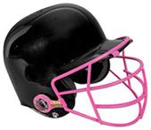 ALL-STAR Pink Batting Helmet w/Face Guard-NOCSAE