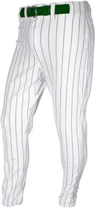 WHITE/DARK GREEN PINSTRIPE