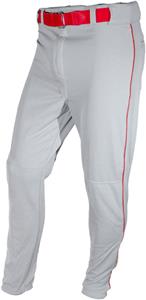 GREY/SCARLET PIPING