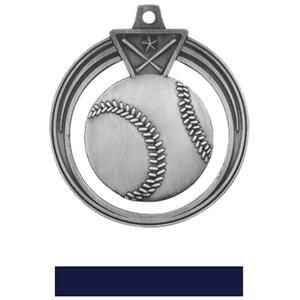 SILVER MEDAL/NAVY RIBBON