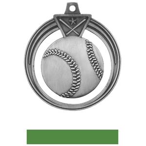 SILVER MEDAL/GREEN RIBBON