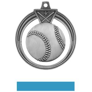 SILVER MEDAL/LT. BLUE RIBBON