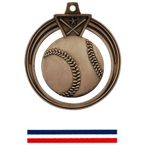 BRONZE MEDAL/RED WHITE & BLUE RIBBON