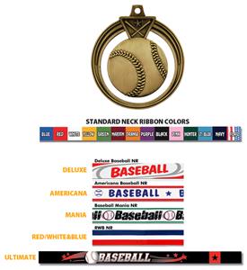 SILVER MEDAL/AMERICANA BASEBALL RIBBON