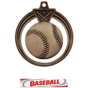 BRONZE MEDAL/DELUXE BASEBALL RIBBON