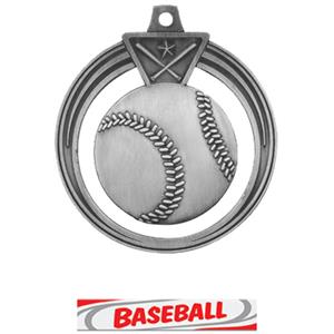 SILVER MEDAL/DELUXE BASEBALL RIBBON