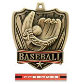 Hasty Awards 2.5" Shield Baseball Medals