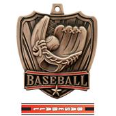 Hasty Awards 2.5" Shield Baseball Medals