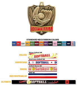 BRONZE MEDAL / AMERICANA SOFTBALL RIBBON