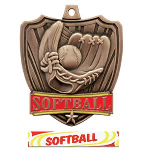BRONZE MEDAL / DELUXE SOFTBALL RIBBON