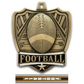 Hasty Awards 2.5" Shield Football Medals