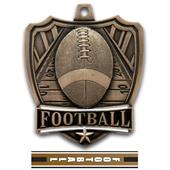 Hasty Awards 2.5" Shield Football Medals
