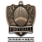 Hasty Awards 2.5" Shield Football Medals Hasty Awards 2.5" Shield Football Medals