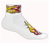 Red Lion Flames 1/4 Crew Athletic Socks