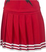 Teamwork Pleated Cheer Skirt with 5 Stripe Trim Teamwork Pleated Cheer Skirt with 5 Stripe Trim
