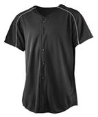 Augusta Youth Wicking Button Front Baseball Jersey