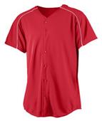 Augusta Youth Wicking Button Front Baseball Jersey