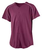 Augusta Youth Wicking Button Front Baseball Jersey