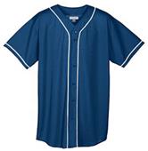 Augusta Mesh Button Front Braid Trim Jerseys