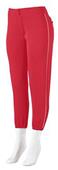 Augusta Girls' Low-Rise Softball Pant with Piping