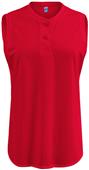 Soffe Dri Sleeveless Softball Henley Shirt Soffe Dri Sleeveless Softball Henley Shirt