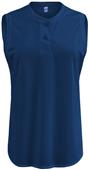Soffe Dri Sleeveless Softball Henley Shirt