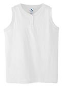 Augusta Girls' 6 oz Sleeveless Two-Button Jersey