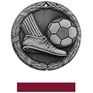 SILVER MEDAL/MAROON RIBBON