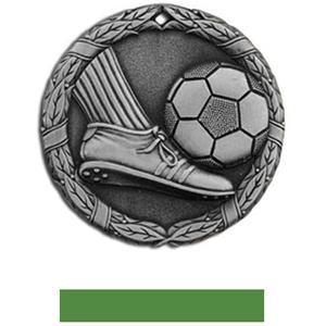 SILVER MEDAL/GREEN RIBBON