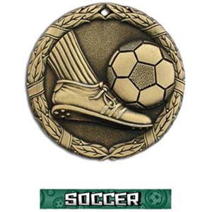 GOLD MEDAL/GRAPHX  SOCCER RIBBON