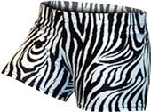Gem Gear Compression Zebra Print Volleyball Shorts