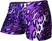 Gem Gear Compression Purple Leopard Shorts