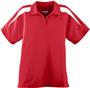 Ladies Wicking Textured Color Block Sport Shirt