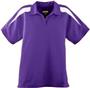 Ladies Wicking Textured Color Block Sport Shirt