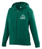 Augusta Wicking Fleece Full Zip Girls' Hoodie
