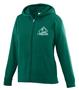 Wicking Fleece Full Zip Girls Hooded Sweatshirt