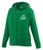 Augusta Wicking Fleece Full Zip Girls' Hoodie