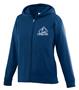 Wicking Fleece Full Zip Girls Hooded Sweatshirt