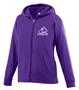 Wicking Fleece Full Zip Girls Hooded Sweatshirt