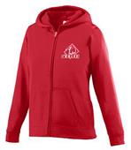 Augusta Wicking Fleece Full Zip Girls' Hoodie