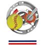 Hasty Awards Softball Color Medals M-545O