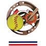Hasty Awards Softball Color Medals M-545O