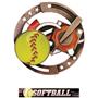 Hasty Awards Softball Color Medals M-545O