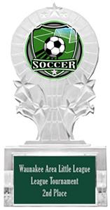 SHIELD SOCCER MYLAR/DARK GREEN PLATE