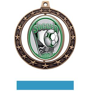 BRONZE MEDAL/LT. BLUE RIBBON