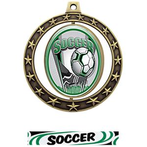 GOLD MEDAL/DELUXE SOCCER RIBBON