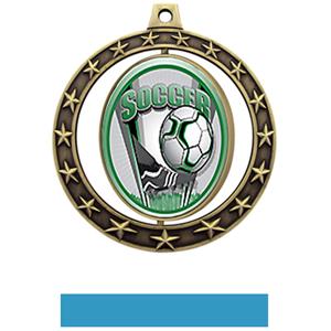GOLD MEDAL/LT. BLUE RIBBON