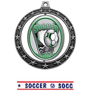 SILVER MEDAL/AMERICANA SOCCER RIBBON