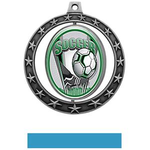 SILVER MEDAL/LT. BLUE RIBBON