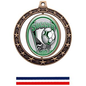 BRONZE MEDAL/RED WHITE & BLUE RIBBON